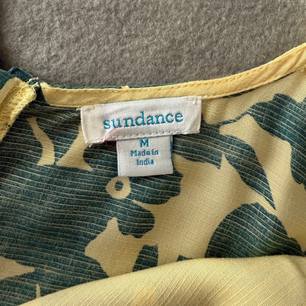 Sundance Soliloquies Citron Floral Print Maxi Dress Size M - Picture 10 of 11